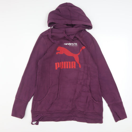 Puma Womens Purple Hoodie Size 14 Hooded Pullover Sweatshirt