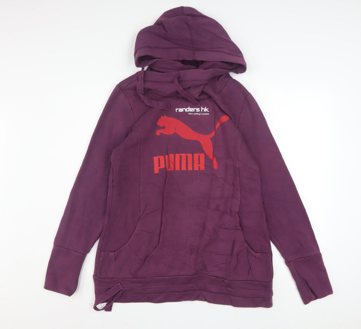 Puma Womens Purple Hoodie Size 14 Hooded Pullover Sweatshirt