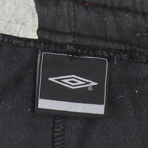 Umbro Men's Black Jogger Trousers Size S Fleece Activewear