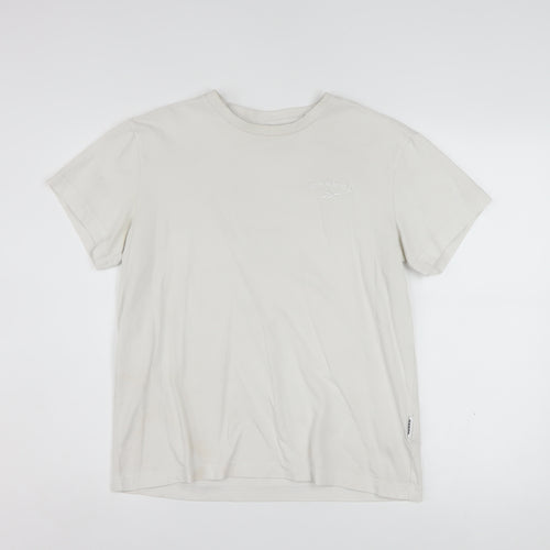 Reebok Women Ivory Cotton Short Sleeve T-Shirt S