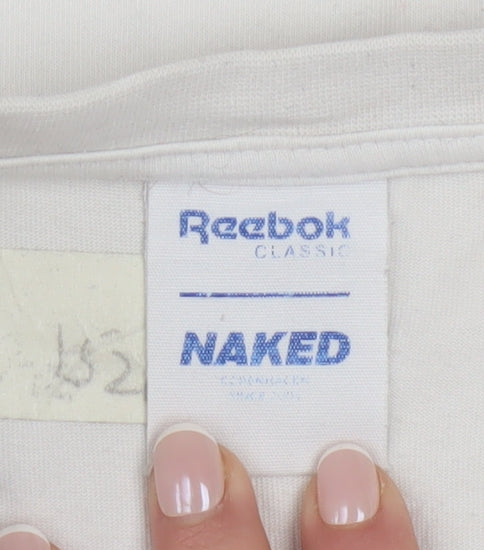 Reebok Women Ivory Cotton Short Sleeve T-Shirt S