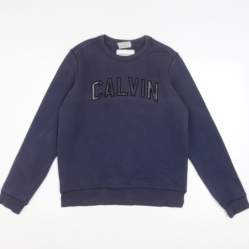 Calvin Klein Jeans Womens Navy Blue Cotton Sweatshirt M