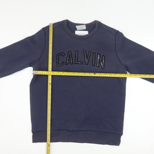 Calvin Klein Jeans Womens Navy Blue Cotton Sweatshirt M