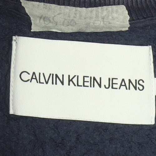Calvin Klein Jeans Womens Navy Blue Cotton Sweatshirt M