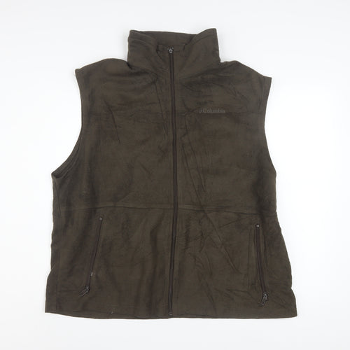 Columbia Men Brown 2XL Fleece Bodywarmer Waistcoat Hiking Outdoor