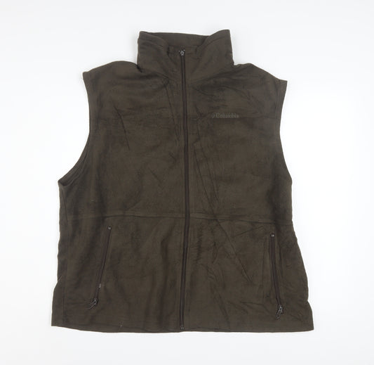 Columbia Men Brown 2XL Fleece Bodywarmer Waistcoat Hiking Outdoor