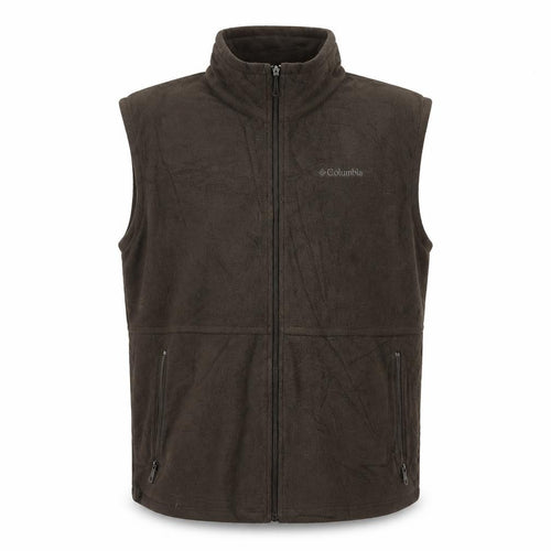 Columbia Men Brown 2XL Fleece Bodywarmer Waistcoat Hiking Outdoor