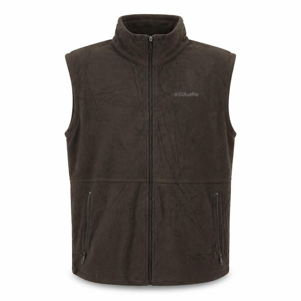 Columbia Men Brown 2XL Fleece Bodywarmer Waistcoat Hiking Outdoor