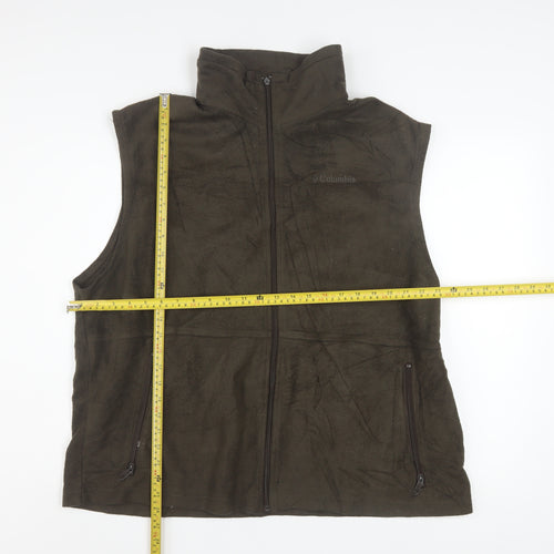 Columbia Men Brown 2XL Fleece Bodywarmer Waistcoat Hiking Outdoor