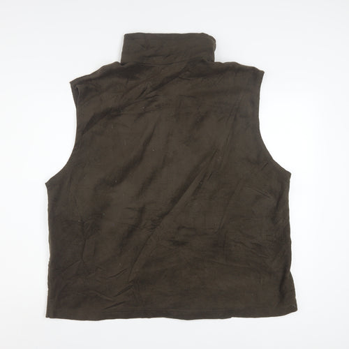 Columbia Men Brown 2XL Fleece Bodywarmer Waistcoat Hiking Outdoor