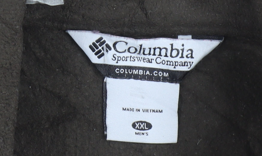 Columbia Men Brown 2XL Fleece Bodywarmer Waistcoat Hiking Outdoor