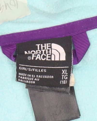The North Face Girls Blue Fleece Full Zip Jacket Size 18 XL