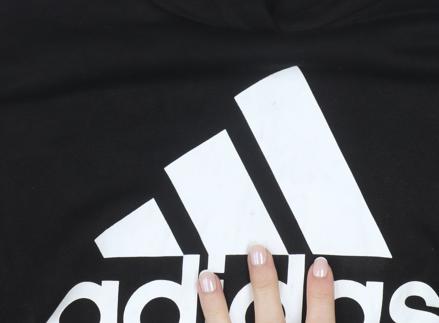 Adidas Women's Black Pullover Hoodie M 12-14 Cotton Blend