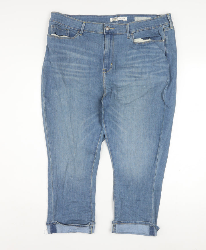 Levi Strauss Men’s Blue Straight Denim Jeans Size 34 Regular Fit