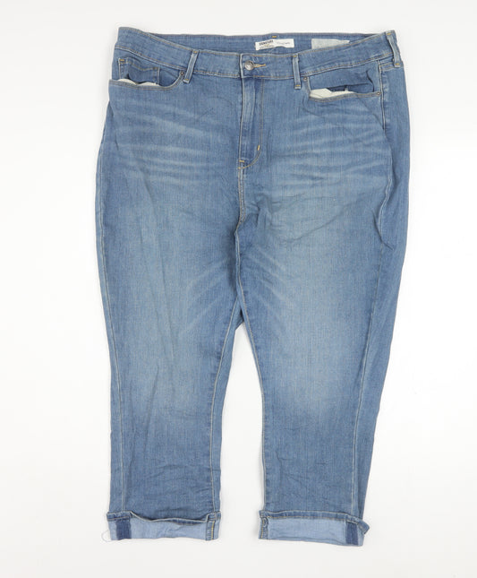 Levi Strauss Men’s Blue Straight Denim Jeans Size 34 Regular Fit