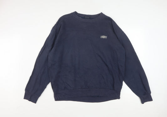 Umbro Mens Blue XL Pullover Sweatshirt Crew Neck Long Sleeve