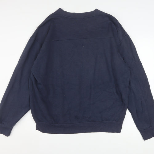 Umbro Mens Blue XL Pullover Sweatshirt Crew Neck Long Sleeve