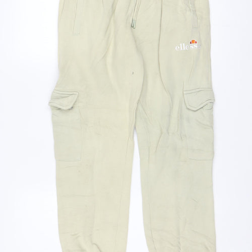 Ellesse Womens Beige Jogger Trousers Size 10 Cotton Blend