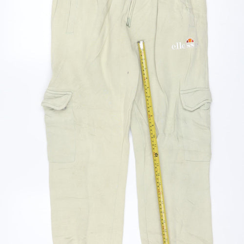 Ellesse Womens Beige Jogger Trousers Size 10 Cotton Blend