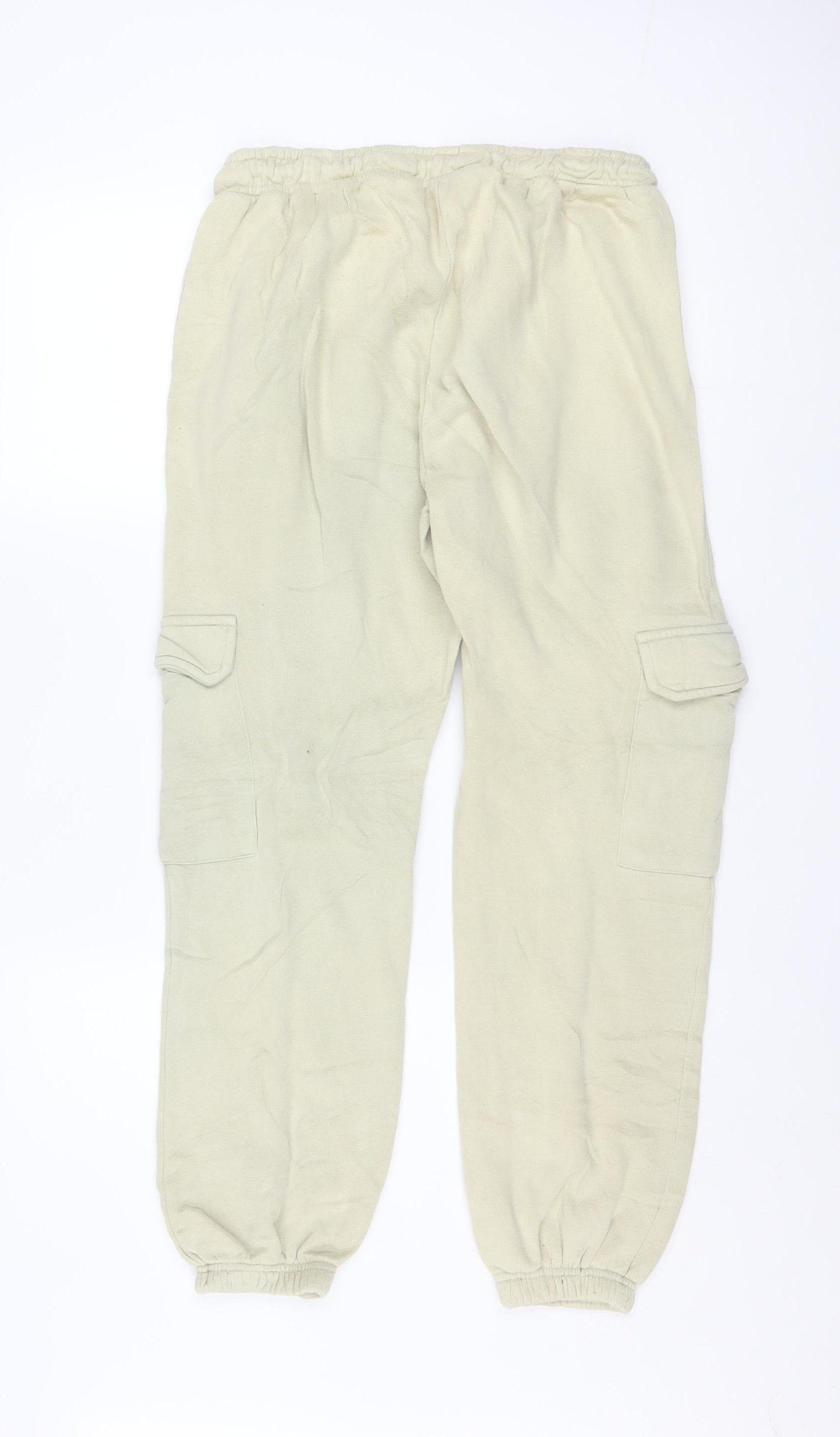 Ellesse Womens Beige Jogger Trousers Size 10 Cotton Blend