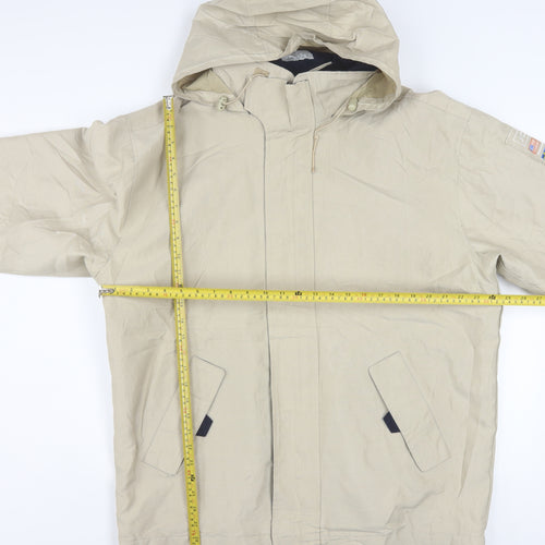 JM Sport Men's Beige Hooded Waterproof Parka Jacket Size M
