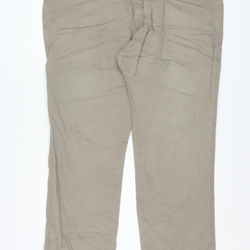 Wrangler Men's Beige Chino Trousers Size 42 Straight Fit