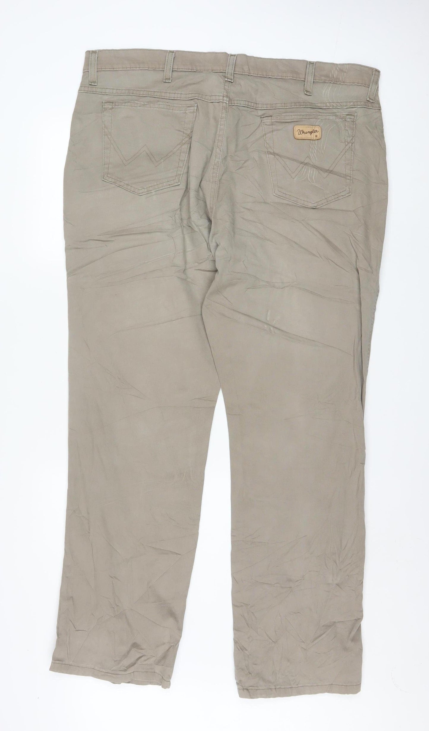 Wrangler Men's Beige Chino Trousers Size 42 Straight Fit