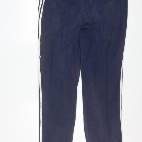 Adidas Men's Blue XL Track Pants with Side Stripes