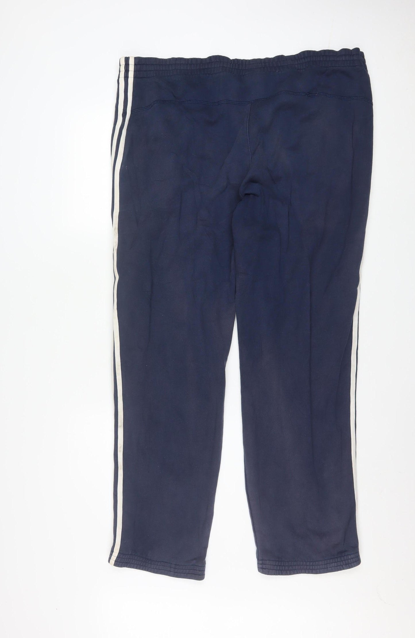 Adidas Men's Blue XL Track Pants with Side Stripes