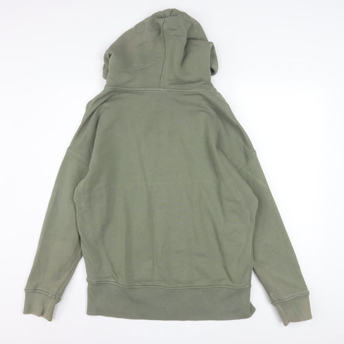 Adidas Womens Green Pullover Hoodie Size 10 Cotton Blend Casual