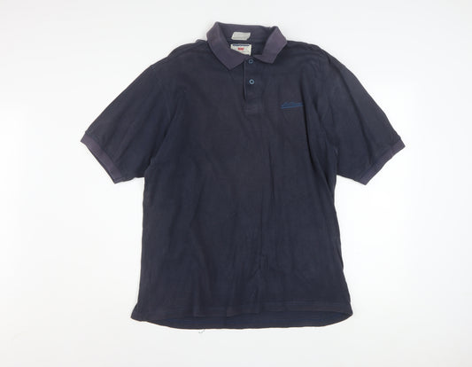 Levi's Men's Blue XL Regular Fit Cotton Short Sleeve Polo Shirt