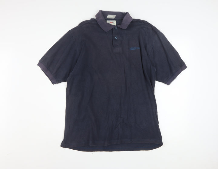 Levi's Men's Blue XL Regular Fit Cotton Short Sleeve Polo Shirt