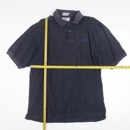 Levi's Men's Blue XL Regular Fit Cotton Short Sleeve Polo Shirt
