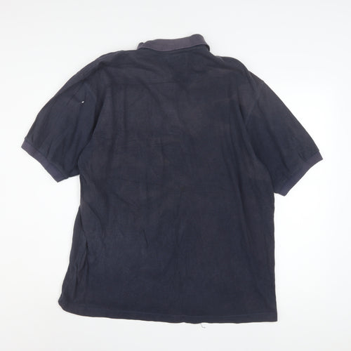 Levi's Men's Blue XL Regular Fit Cotton Short Sleeve Polo Shirt
