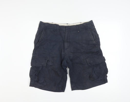 Polo Ralph Lauren Men's Blue 32 Cargo Shorts Regular Fit Cotton