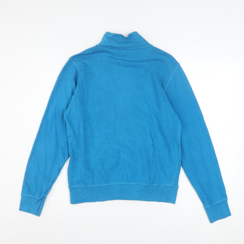 Napapijri Boys Blue Track Jacket Size 12 Years Full Zip Logo Activewear