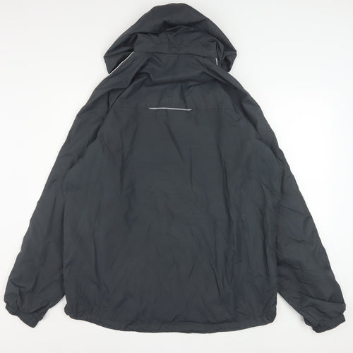 Umbro Mens Black XL Hooded Windbreaker Jacket