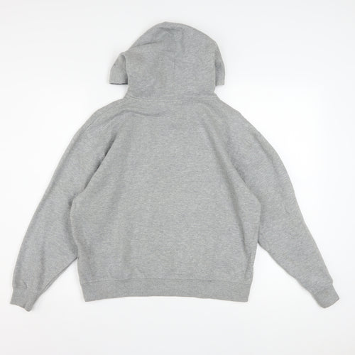 Fila Boys Grey Pullover Hoodie L Graphic Print Fleece Sweatshirt