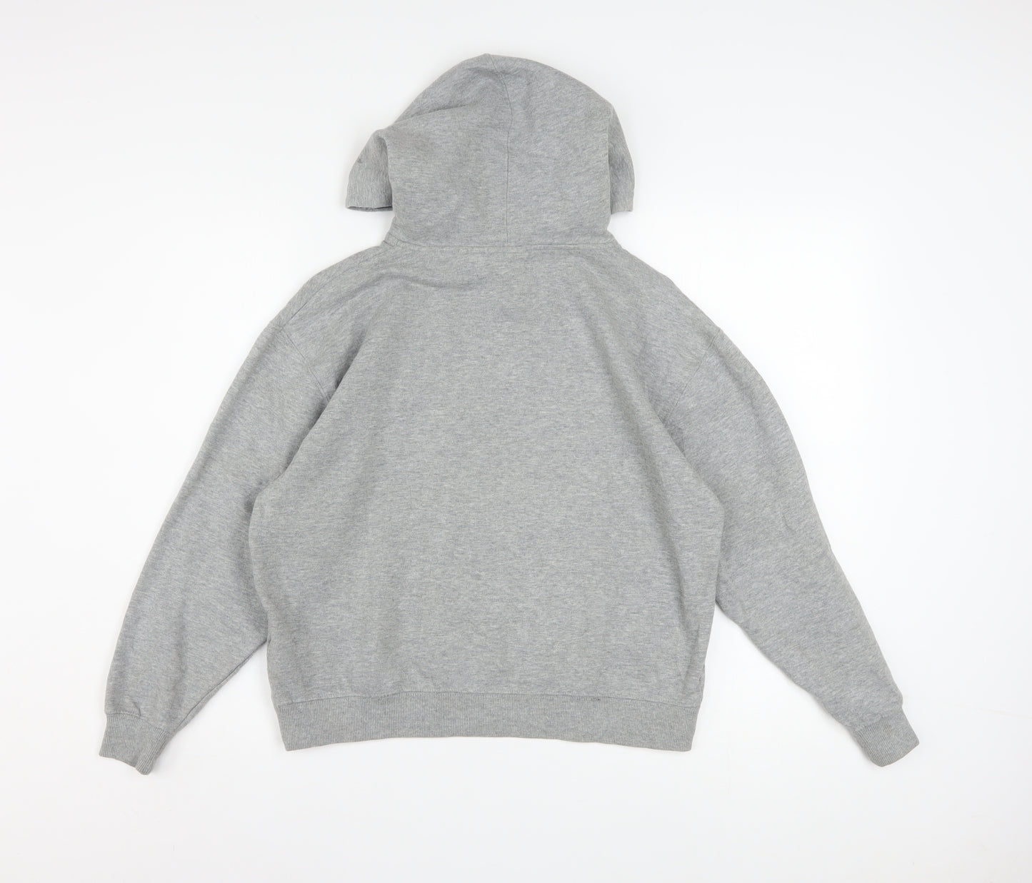 Fila Boys Grey Pullover Hoodie L Graphic Print Fleece Sweatshirt
