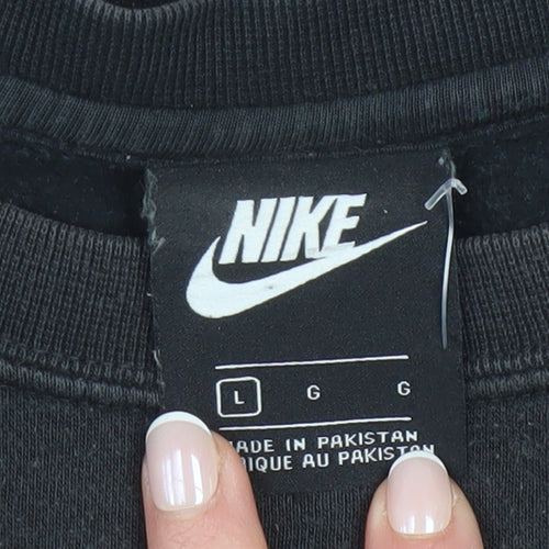 Nike Men's Black Large Crew Neck Pullover Sweatshirt