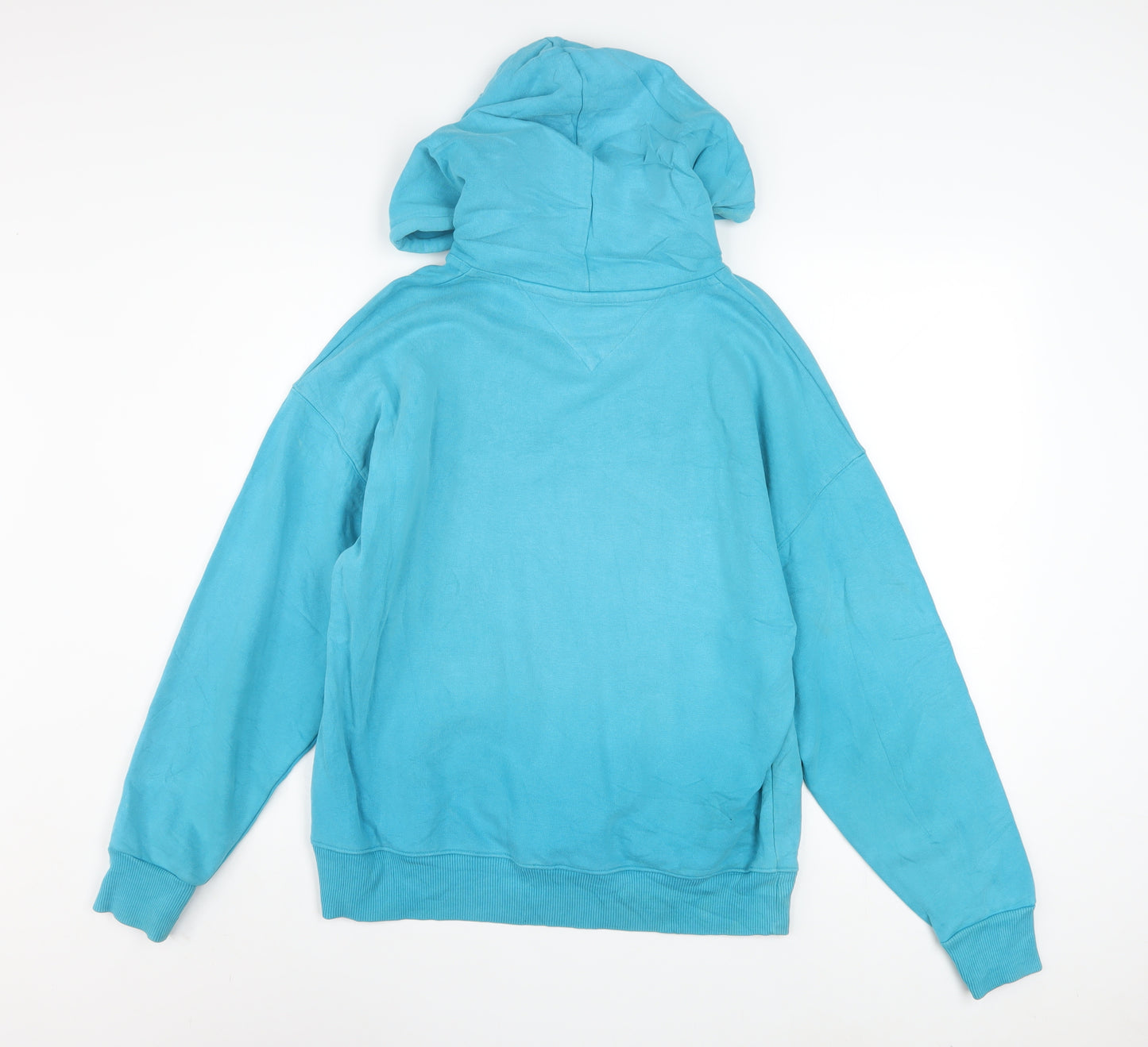 Tommy Jeans Mens Blue XS Pullover Hoodie Logo Graphic Cotton