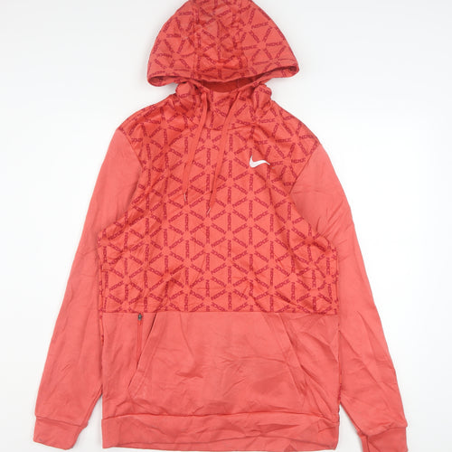 Nike Men's Red Therma-Fit Pullover Hoodie Small Athletic Fleece