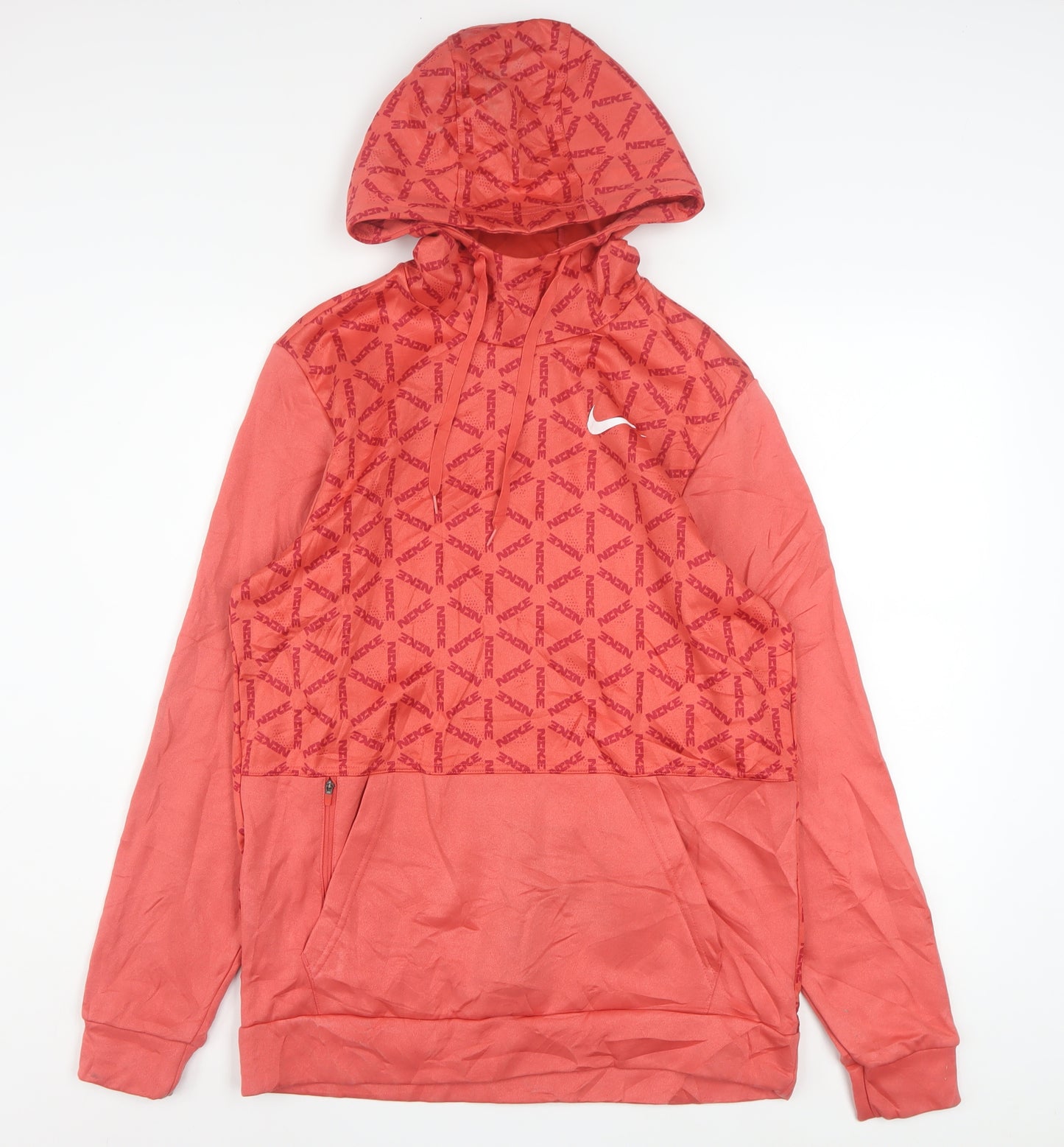 Nike Men's Red Therma-Fit Pullover Hoodie Small Athletic Fleece