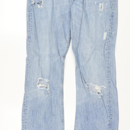 Levi's 501 Men's Blue Distressed Straight Leg Jeans 32x34