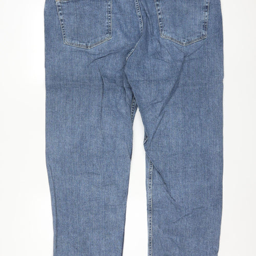 Wrangler Men's Blue Straight Fit Denim Jeans 42x30 Big & Tall