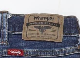 Wrangler Mens Blue Straight Fit Denim Jeans 38x30 Classic Style