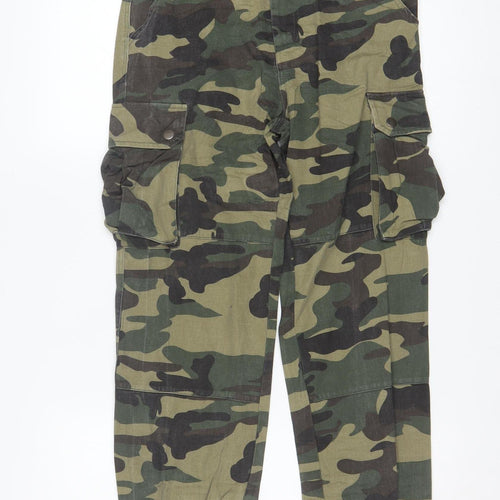 Active USA Women’s Green Camouflage Cargo Trousers Size S