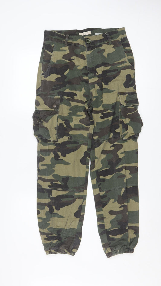 Active USA Women’s Green Camouflage Cargo Trousers Size S