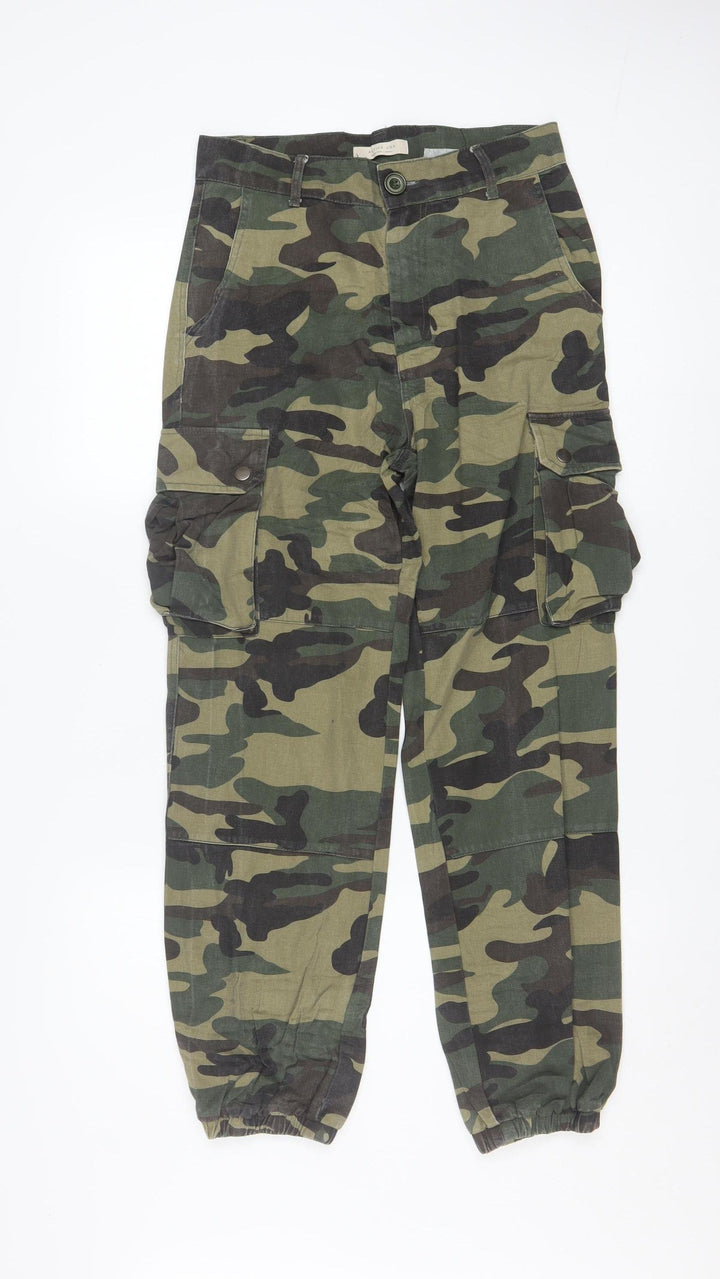 Active USA Women’s Green Camouflage Cargo Trousers Size S