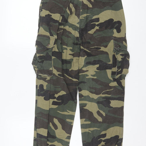 Active USA Women’s Green Camouflage Cargo Trousers Size S